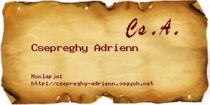 Csepreghy Adrienn névjegykártya