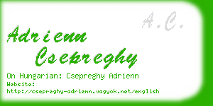 adrienn csepreghy business card